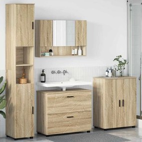 vidaXL Σετ Επίπλων Μπάνιου με ράφι 4 pcs Sonoma Δρυς 30 x 35 x 192 εκ.
