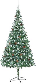 vidaXL Τεχνητό Χριστουγεννιάτικο Δέντρο Πράσινο 210 cm PVC και Χάλυβας