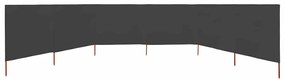 vidaXL Προστατευτικό Αέρα με 6 Πάνελ Ανθρακί 800 x 160 εκ. Υφασμάτινο