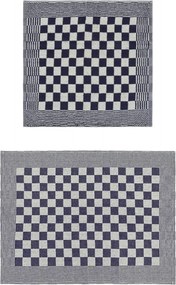 vidaXL Σετ Πετσετών 50 Τεμαχίων Μπλε και Λευκό Βαμβακερές