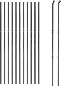 vidaXL Συρματόπλεγμα Περίφραξης Ανθρακί 2,2x25 μ. Γαλβανισμένο Ατσάλι
