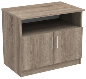 Galdow melamine bedside table in walnut color 80x45x60cm 80x45x60 εκ.