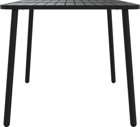 vidaXL Τραπέζι Κήπου Ανθρακί 110x80x71 εκ. Ατσάλινο