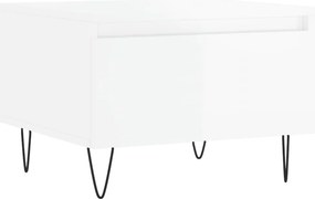 vidaXL Τραπεζάκια Σαλονιού 2 τεμ. Γυαλ. Λευκό 50x46x35 εκ. Επεξ. Ξύλο