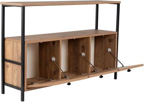 Μπουφές Πεύκο Atlantic / Μαύρο SOLACE 120x29,5x77