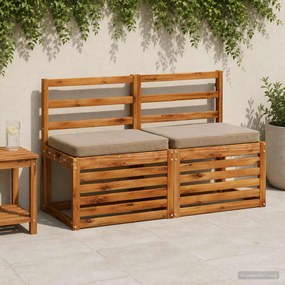 vidaXL Μαξιλάρια Πάγκου 2 Τεμαχίων VUGHT 2 pcs 100% Πολυεστέρας Taupe