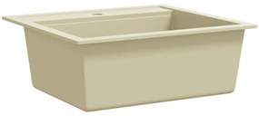 vidaXL Νεροχύτης με Μονή Γούρνα Μπεζ Γρανιτένιος