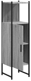 vidaXL Ντουλάπι Μπάνιου Γκρι Sonoma 33x33x120,5 εκ. Επεξεργασμένο Ξύλο