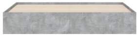 vidaXL Πλαίσιο Κρεβατιού με συρτάρια Γκρι Σκυρ. 160x200 εκ. Επεξ. Ξύλο