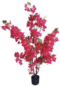 Τεχνητό Δέντρο Βουκαμβίλια 04-00-22049 120cm Brown-Fuchsia Marhome Συνθετικό Υλικό