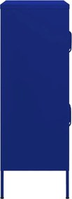 vidaXL Ντουλάπι Αποθήκευσης Ναυτικό Μπλε 80x35x101,5 εκ. από Ατσάλι