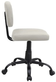 Καρέκλα γραφείου Romano Megapap από τεχνόδερμα χρώμα λευκό 46x53x79/86εκ.