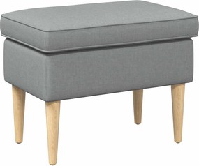 vidaXL Πολυθρόνα Ποδιών Ανοιχτό γκρι 55 x 35 x 41 εκ Πολυεστέρας