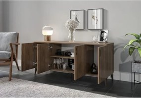 Πολυλειτουργικό ντουλάπι κονσόλα από MDF 18mm Καρυδιά 140x40x65 cm