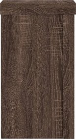 vidaXL Βάσεις Φυτών 2 Τεμ. Καφέ Δρυς 10x10x18 εκ. Επεξεργασμένο Ξύλο