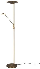 Φωτιστικό Δαπέδου Old Brass 30xH180cm Led 30w 2700-3000-4000K 3500lm Trio Lighting Brantford 425610204