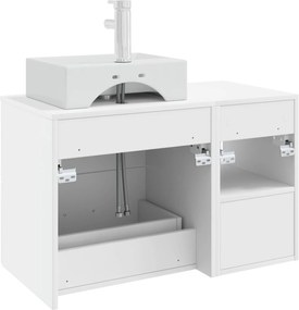 vidaXL Σετ Επίπλων Μπάνιου 2 pcs Λευκό Επεξεργασμένο Ξύλο