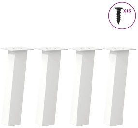 vidaXL Πόδια Τραπεζιού Σαλονιού 4 τεμ. Λευκά 30 εκ. Ατσάλινο