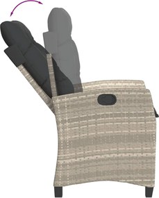 vidaXL Σετ Τραπεζαρίας Κήπου 5 τεμ. Αν. Γκρι Συνθ. Ρατάν με Μαξιλάρια