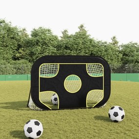 Δίχτυ Ποδοσφαίρου με Στόχο 120 x 80 x 80 εκ. από Πολυεστέρα - Μαύρο