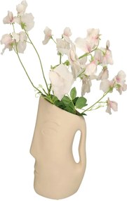 Βάζο ArteLibre Πρόσωπο Μπεζ Δολομίτης 17.6x10.2x24cm