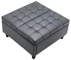 VEVOR 31 in Square Leather Ottoman with Storage Coffee Table for Living Room