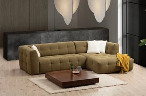 Corner Sofa Cady 3 Seater Right - Khaki Khaki