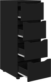 vidaXL Ντουλάπι αποθήκευσης Μαύρο 40 x 48 x 105 εκ Επεξεργασμένο ξύλο