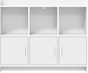 vidaXL Πλαϊνό γραφείο Λευκό 98,5 x 33 x 80 εκ Επεξεργασμένο Ξύλο