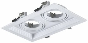 WHITE COLOR SPOT 2xGU10 130x225 ACA XMGU2W