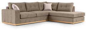 Γωνιακός καναπές αριστερή γωνία Boston ύφασμα mocha-cream 280x225x90εκ Υλικό: FABRIC 168-000023
