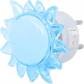 Horoz Φωτάκι Νυκτός LED 0.4 Watts Με Διακόπτη Ήλιος Μπλε 085-001-0002