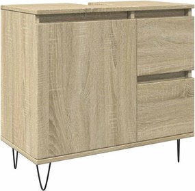 vidaXL Ντουλάπι Μπάνιου Sonoma Δρυς 65x33x60 εκ. Επεξεργασμένο Ξύλο