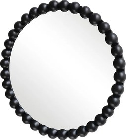 Καθρέπτης Specio pakoworld ξύλο σε μαύρη απόχρωση Φ60x4.5εκ