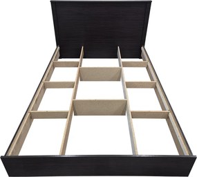 Κρεβάτι Athos pakoworld σε wenge απόχρωση 140x200εκ