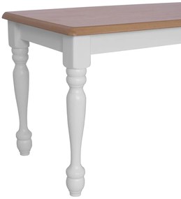 Καρέκλα - Παγκάκι PAMUEL Ξύλινο Λευκό - Φυσικό 120x40x46 εκ. 120x40x46 εκ.