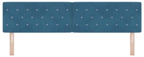 vidaXL Βελούδινο Κεφαλάρι Argyle Σκούρο Μπλε 180 cm Βελούδο