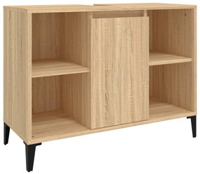 vidaXL Σετ Επίπλων Μπάνιου 3 Τεμαχίων Sonoma Δρυς Επεξεργασμένο Ξύλο