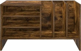 vidaXL Ντουλάπι δίσκων βινυλίου Καπνιστό Δρύς 78,5 x 35 x 45 εκ