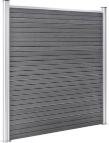 vidaXL Πάνελ Περίφραξης Γκρι 353 x 186 εκ. από WPC