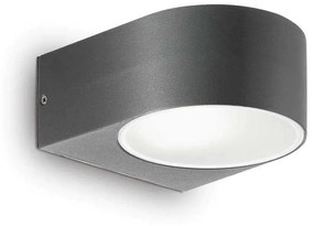 Φωτιστικό Τοίχου Iko 018515 14x7x19cm 1xE27 60W IP54 Anthracite Ideal Lux