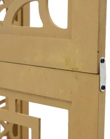 vidaXL Διαχωριστικό Χώρου με 3 Πάνελ Καφέ από Μασίφ Ξύλο Παυλώνιας