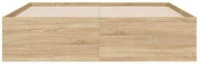 vidaXL Πλαίσιο Κρεβατιού με συρτάρια Sonoma Δρυς 120x200εκ. Επεξ. Ξύλο