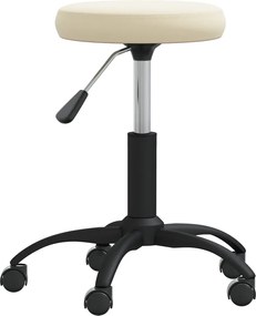 vidaXL Καρέκλα Τραπεζαρίας Κρεμ Βελούδινη