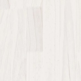 Πλαίσιο Κρεβατιού Λευκό 150 x 200εκ Μασίφ Ξύλο Πεύκου King Size - Λευκό