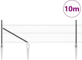vidaXL Στύλος Περιφράξεων Γκρι 10 x 0,8 μ (36 χλστ πλέγμα)