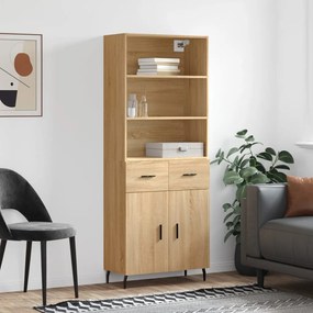 vidaXL Ντουλάπι Sonoma δρυς 69,5 x 34 x 180 εκ. από Επεξεργασμένο Ξύλο