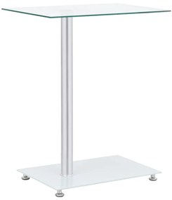 Τραπέζι Βοηθητικό Σχήμα «U» Διαφανές 45x30x58 εκ. Ψημένο Γυαλί