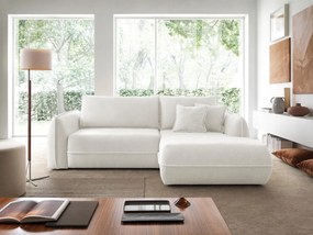 Γωνιακός καναπές Moho-Δεξιά-Λευκό