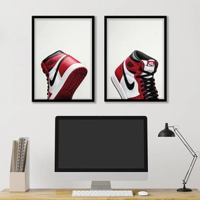 Σετ Ξύλινων Κάδρων Chicago Air Jordan 1 30X40cm SNK41
